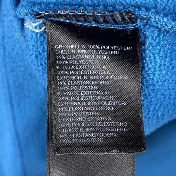 The North Face 1/4 Zip Pullover Fleece Sweater Men's Large Blue Pocket Outdoors - Picture 7 of 9